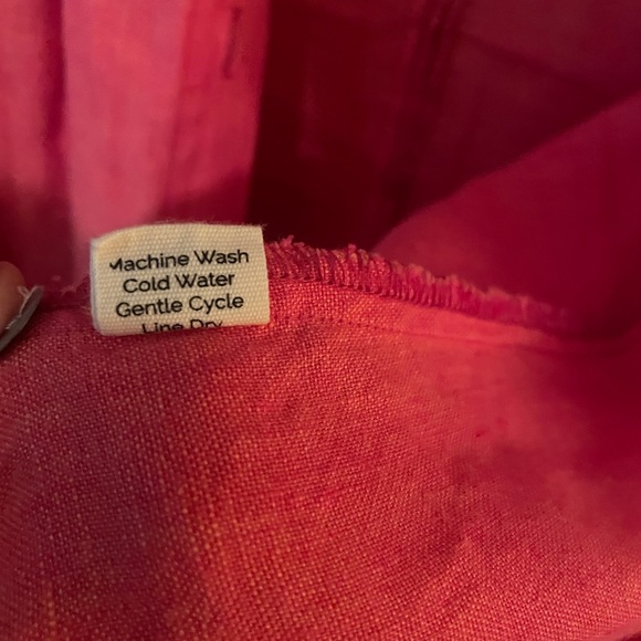 South Street Linen 💯 Linen Pink Button Down Blouse Size 1/Large - Picture 6 of 7